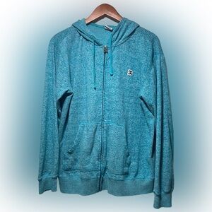 Vintage Y2K DC Shoes Skateboard Hoodie Skate Mens M Light Blue Full Zip Grunge